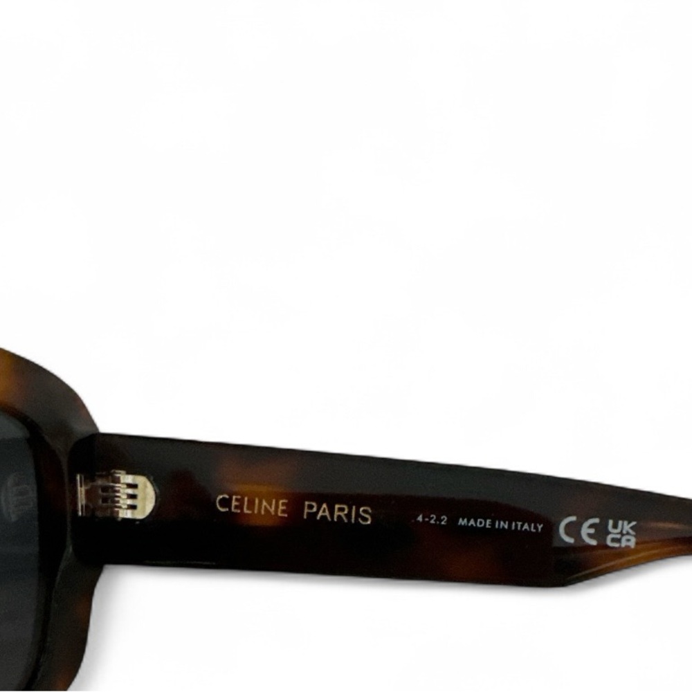 Celine Tortoise Sunglasses with Gold Detail - Picture 7 of 8